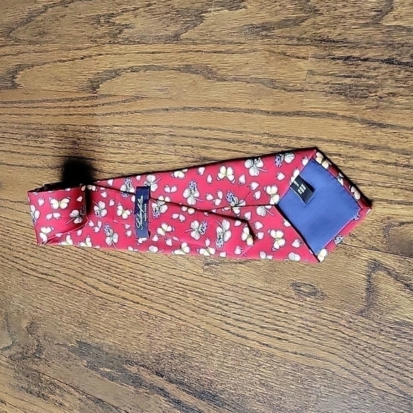 Leidenfalter 100% silk Repp berry lady bug clover blue red unisex necktie - Picture 3 of 12